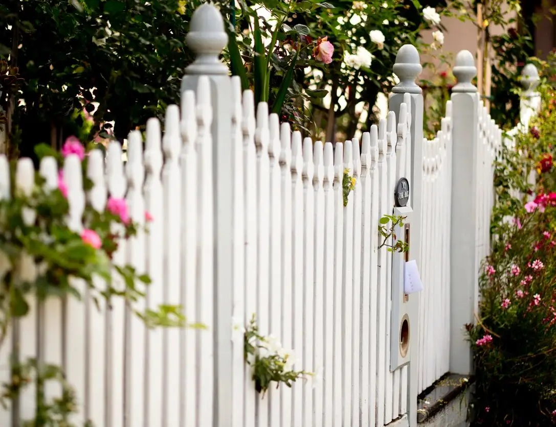 small white wooden fence
